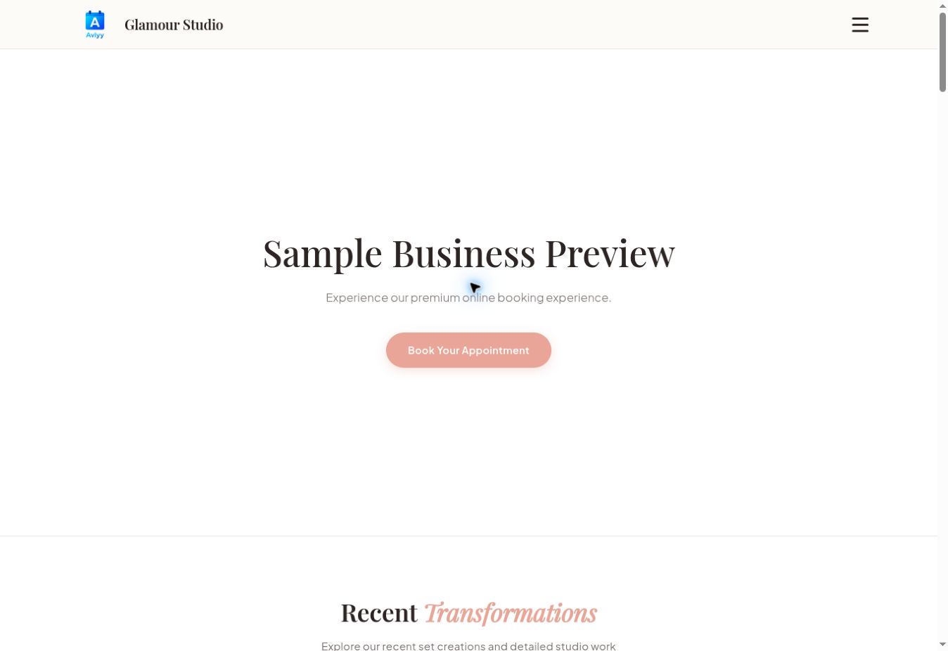 Soft booking website preview